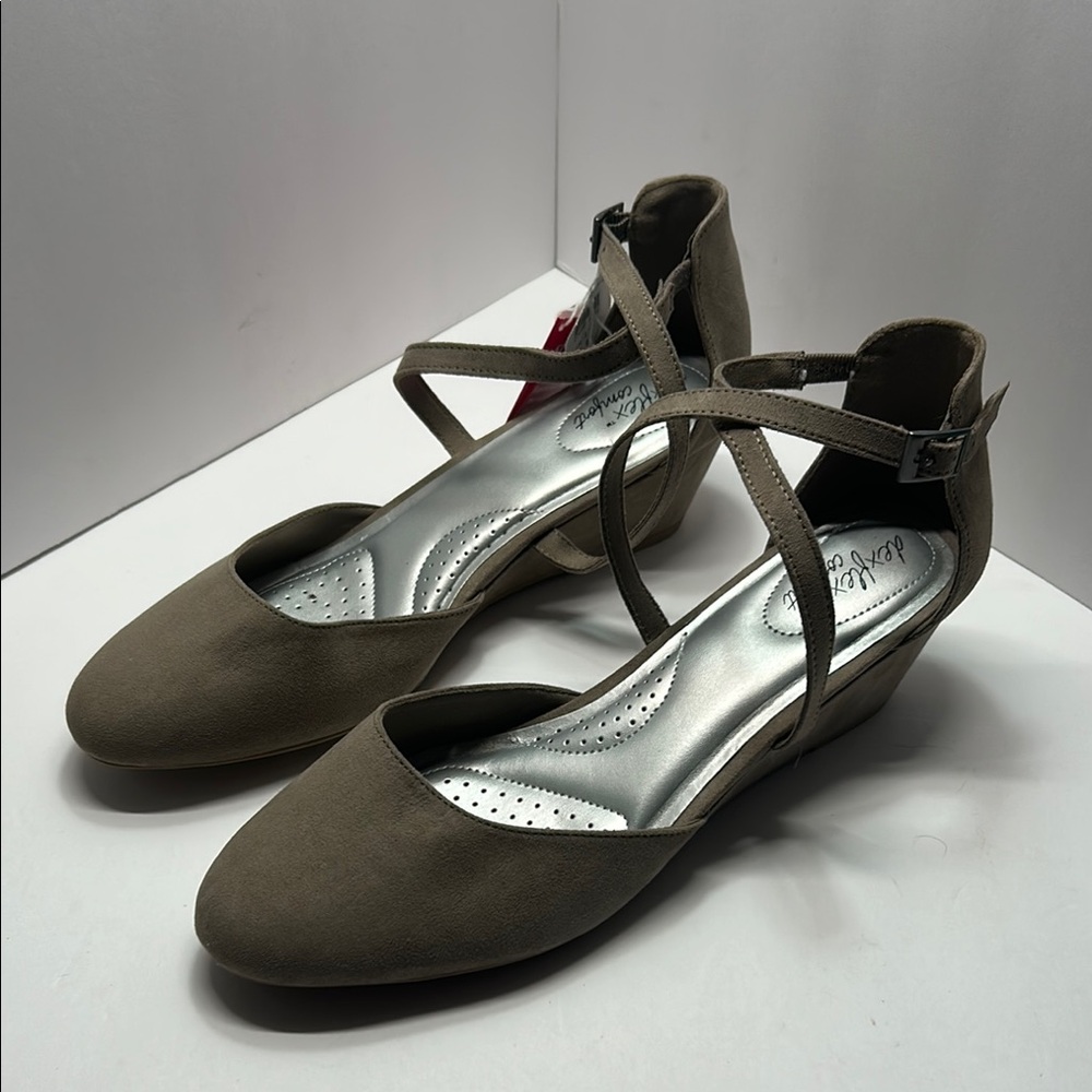 Taupe Wedge Sandals